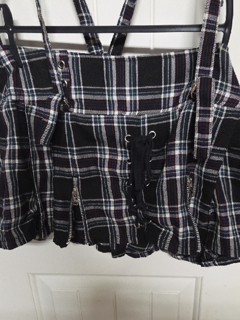 Tripp NYC Black, White & Blue Plaid Button-Up Shirt - Picture 4 of 5